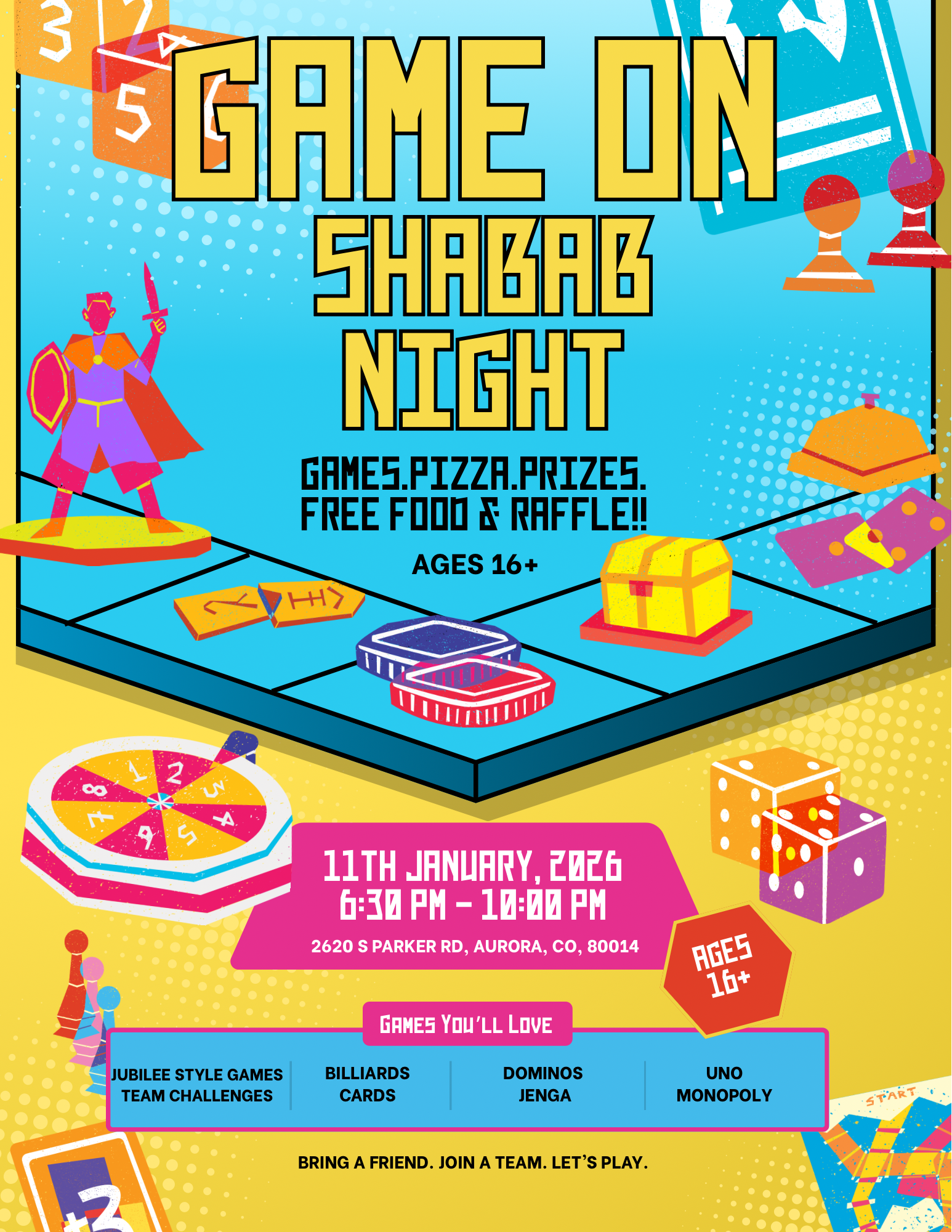 Game On Shabab Night event flyer